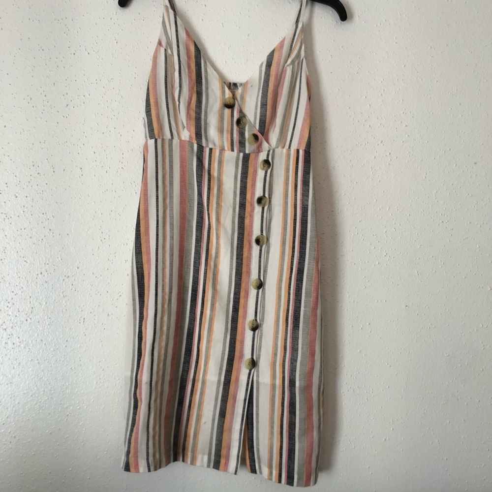 Striped Button Down Dress Sz Small